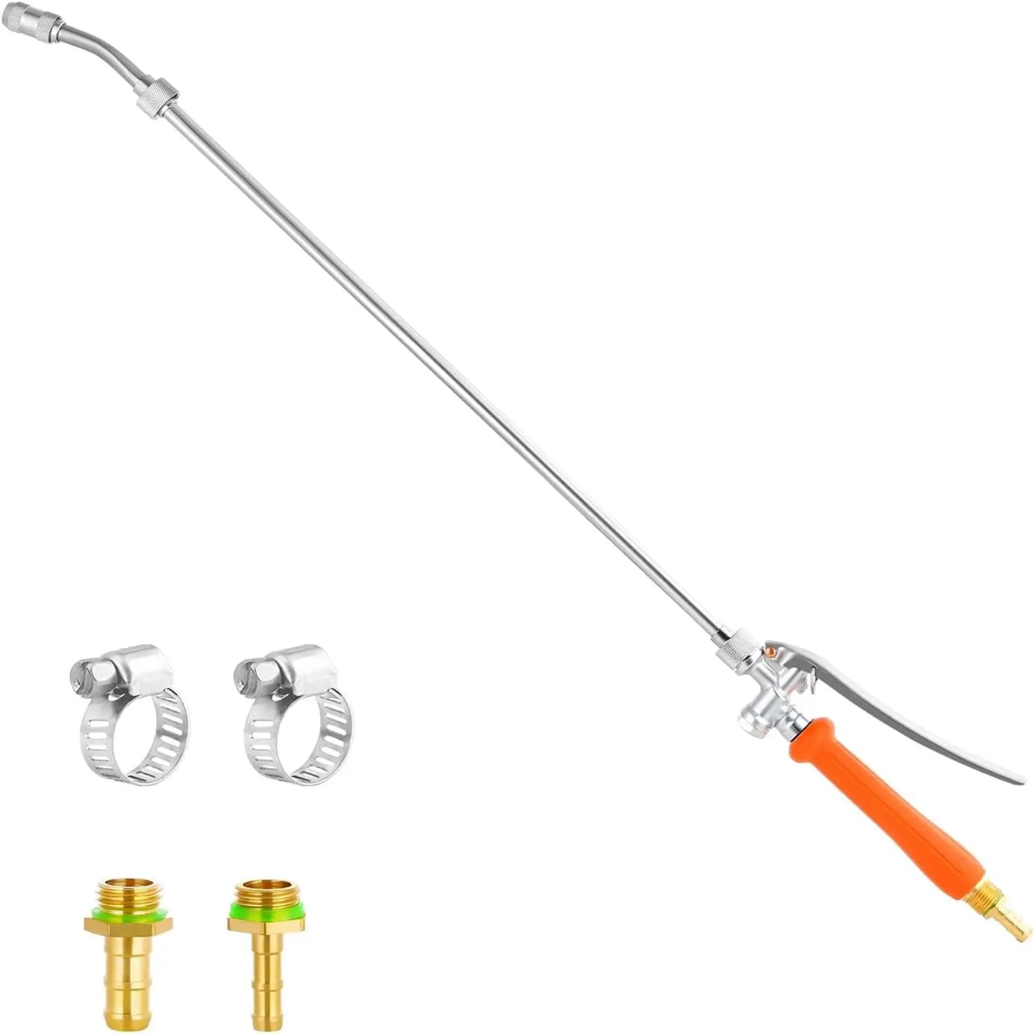 29 Inch Spray Wand Replacement Brass Barb Match 1/4" & 3/8" Sprayer Wand Hoses Adjustable Nozzle Stainless Steel Sprayer Wand
