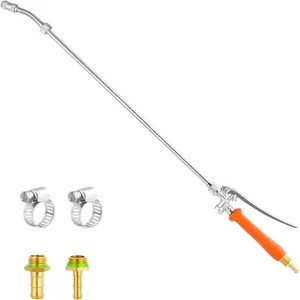 29 Inch Spray Wand Replacement Brass Barb Match 1/4" & 3/8" Sprayer Wand Hoses Adjustable Nozzle Stainless Steel Sprayer Wand