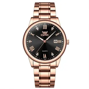 TimAdornMen’s Quartz Dress Watch, 2 Styles Minimal Ultra-Thin Dial / Roman Numeral Crystal Date Dial, Leather & Stainless Steel Multi-Color Band Casual Business Wristwatch