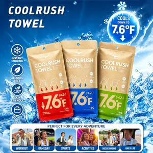 CoolRush Towel for Hot Weather, Cooling Neck Wraps, Ice Towel, Instant & Long-Lasting Cooling for Outdoor Performance, Large Cooling Body Wipe, Must Have for Summer Travel, Running,Gym , Camping Gardening & Daily Use