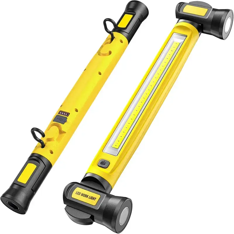 3000LM Cordless Under Hood Work Light, 5200mAh USB-C Rechargeable LED Work Light Bar, 3 Color Temp Modes Magnetic Hook Work Light, Portable Mechanic Light for Car Repair Garage Job Site Workshop