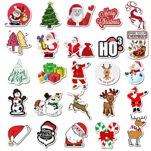 100 Pcs Vinyl Sticker Christmas Theme Waterproof Stickers Bomb for Wall, Computer, Laptop, Skateboard, Water Bottle, Mug, Kids Scrapbook Gift for Birthday, Christmas, Thanksgiving