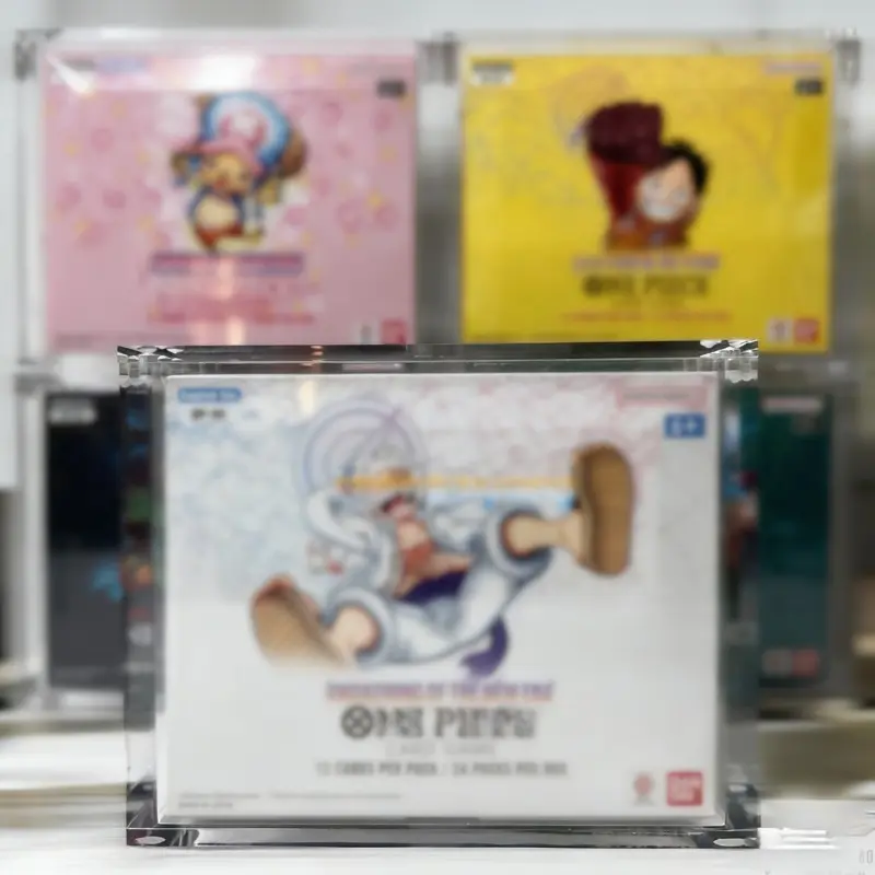 5mm Acrylic Magnetic Display Box, Trading Card Storage, TCG Storage, Fits English OPTG OP03-OP11, EB and other white background box series cards, Ideal for Card Enthusiasts, Card Hobby Box