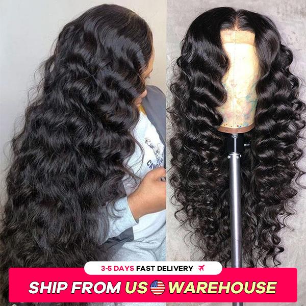 5x5 Glueless Loose Deep Wave Lace Closure Wig 13x4 13x1 Transparent Lace Front Human Hair Wigs For Women