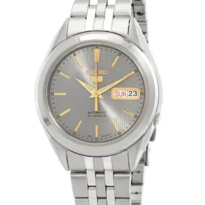 Seiko 5 Automatic Grey Dial Men's Watch SNKL19K1 - 21 Jewels, Stainless Steel Band, Latest Model