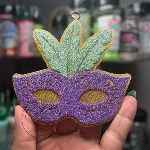 Mardi Gras Mask Car Freshie