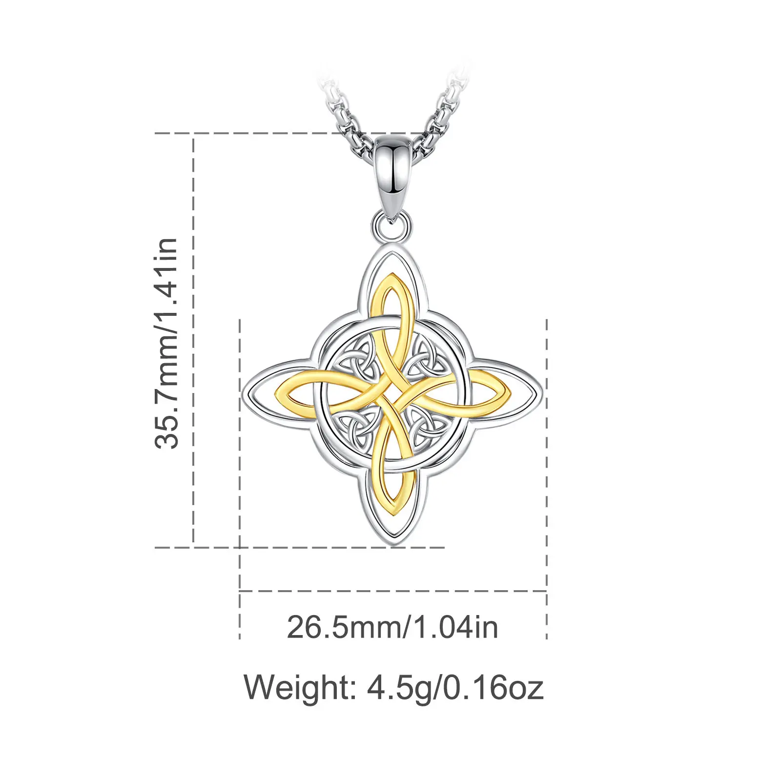 Gold Plated And Silver With Rope Chain Gift