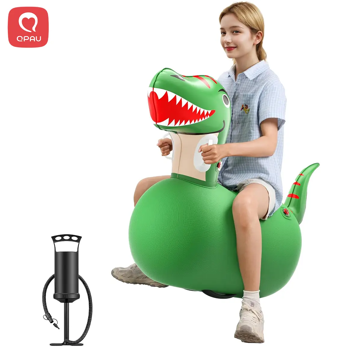 Christmas Gifts QPAU Kids Dinosaur Toys 1/2 PC 220lbs Load Capacity Bouncing Animal Hopper Dinosaur Gifts for Kids Ages 5+ Large Size Comfortable Stab