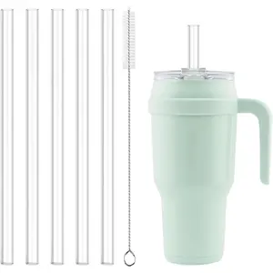 Replacement Straw Compatible with Reduce 50 oz 40 oz Tumbler, 5 Pack  Straw with Cleaning Brush, Plastic, Clear