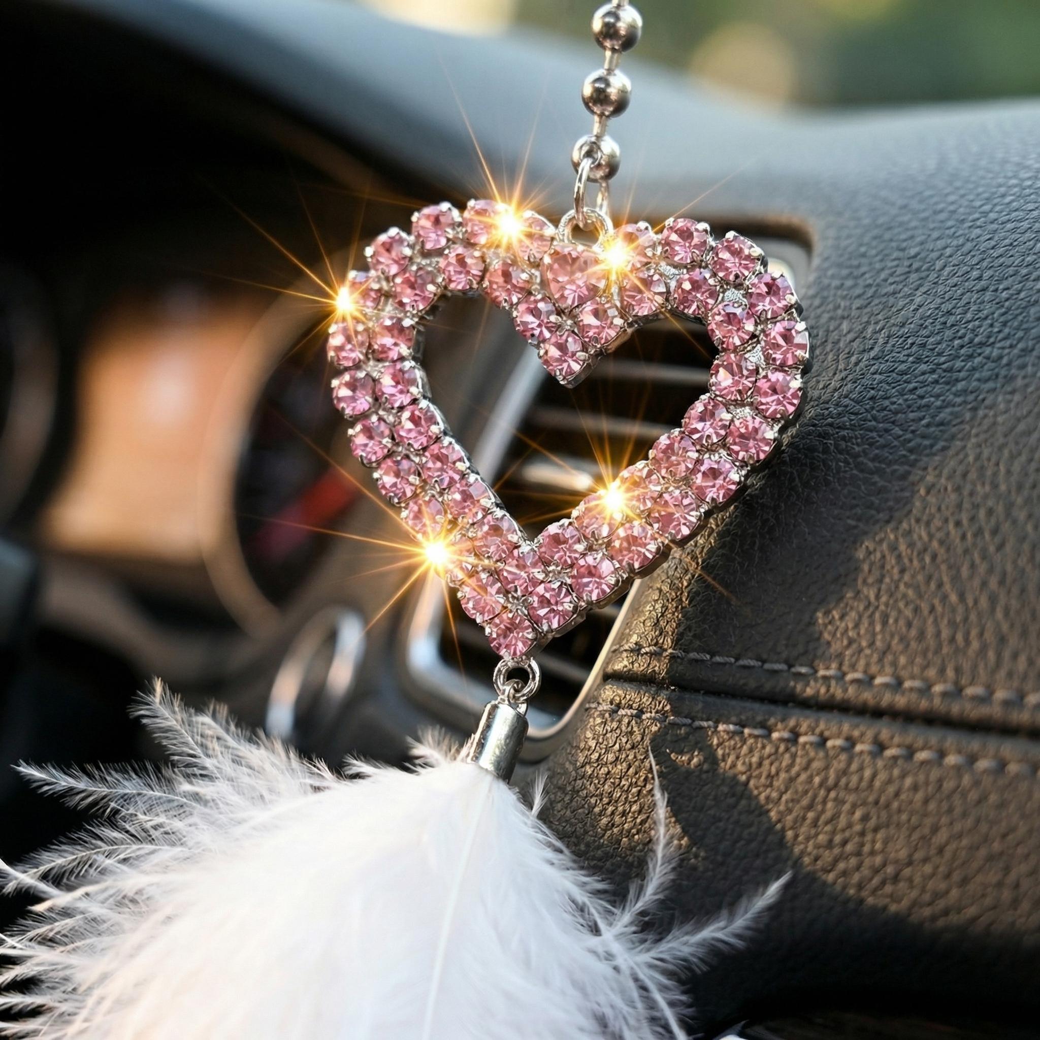 Universal Car Hanging Ornament Interior Decor | Crystal Mirror Pendant & Dashboard Accessory | Holiday Gift Idea for Men & Women | Stylish Charms & Keychain Solar Powered Winter Windshield Defroster sound Custom Fit Nissan All Weather CR-V Floor Liners