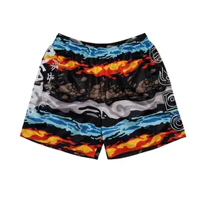 Avatar 4 Elements Retro Shorts Multi Men's Full Print Mesh Shorts With Four Pockets