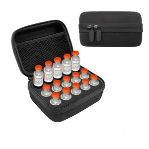 15-Slot Insulin Vial Storage Case, Fridge Travel Organizer for Peptides, Fits 10ml U-100 Vials, Diabetic Vial Holder Healthcare Aid trinket trade box makeup organizer jewelry box storage organization organizer storage