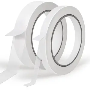 Hem Tape for Pants, 2 Rolls No Sew Hemming Tape for Curtains, Dresses, Jeans & Carpets, Removable &  Free Clothing Tape, 1" x 33FT + 0.5" x 33FT (White)