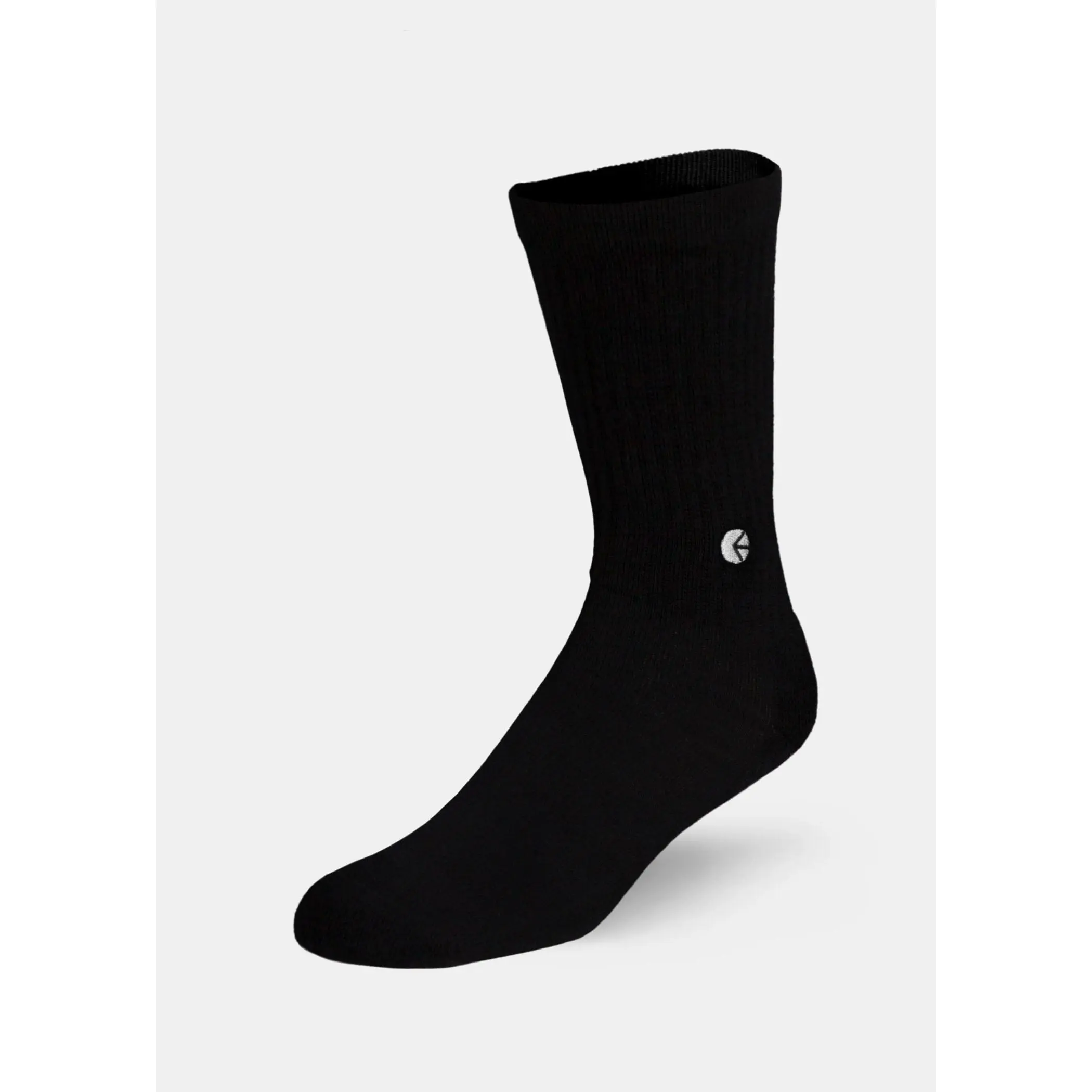 Black - Silver Logo - Ethika Logo - Silver | Mens Crew Socks