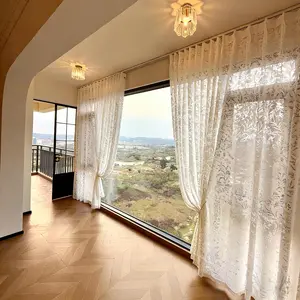 Elegant Romantic Sheer Curtains - Perfect for Living Room, Bedroom, and Balcony Windows 4 Hanging Ways 2 Panels Interior Decoration Accessories Home Textile