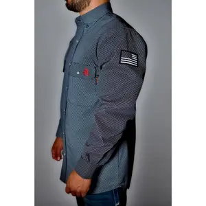 FR Pearl Snap Work Shirt - Shadow Black