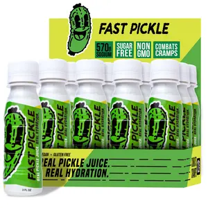 Fast Pickle 3oz Electrolyte Shot Tangy Pickle Juice for Hydration & Muscle Cramp Relief Sugar-Free Non-GMO 570mg Sodium Perfect for Workouts & Events Beverage Energy Sport
