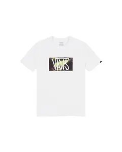 VANS Light Box Logo Tee White Classic Crew Neck Short Sleeve Medium Length Summer T-Shirt
