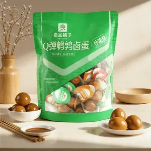 BESTORE Chewy Marinated Quail Eggs, Variety Pack 400g – 4 Flavors in One Bag: Salt-Baked, Soy-Braised, Five-Spice, Spicy Snack