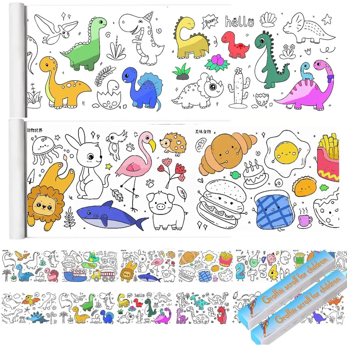 2 Roll=6 Themes A + Dinosaur