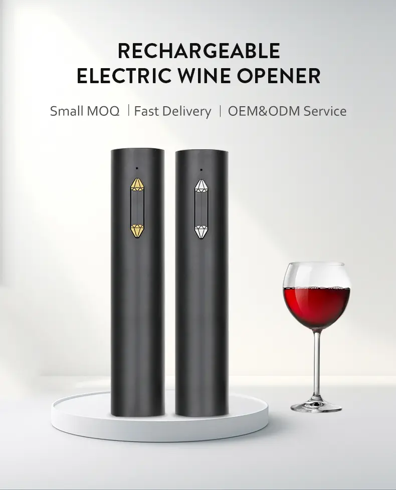 SWEET ALICE 2pcs USB Rechargeable Electric Wine Bottle Openers, One-Touch Easy to Open, ABS Material, Fast and Labor-Saving, 60-Minute Charging Range Kitchen Utensils Gold