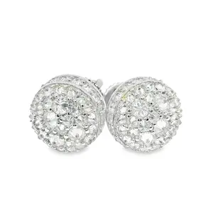 Upside down mosaic earrings moissanite