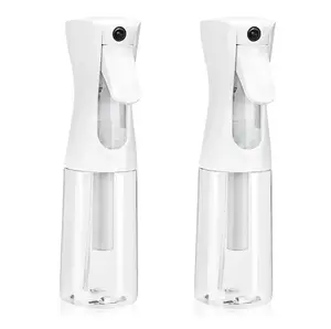 2 Pcs Continuous Spray Bottle – Ultra Fine Mist Water Sprayer for Hair Styling, Household Cleaning, Plant Misting & Home Goods, Refillable Handheld Sprayer for Steamer Iron Jar, Professional Salon & Gardening Tool