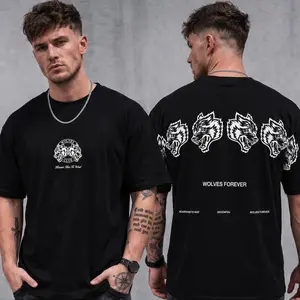 Heaven Has To Wait Oversized Graphic TShirt, Wolves Forever Unisex Tee, Bold Streetwear Style Shirt, Casual Fitness and Workout Top