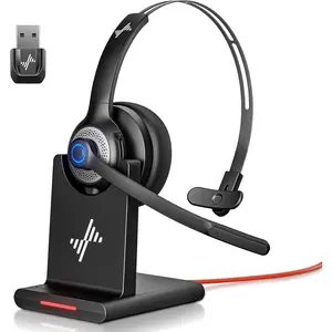 Headset with Mic for Work,  5.2,  Noise Reduction Microphone, Clear Calls - Comfortable -Ear Headphones, Applicable to PC, Laptop, Phone, Android, Zoom, Office