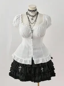 Sweetra Plus Size Off-Shoulder White Ruched Waist Fitted Blouse – Sexy Summer Vacation Top for Women