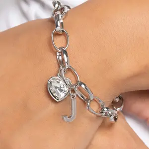 Guess Now Its INITIAL - white -J- bracelet