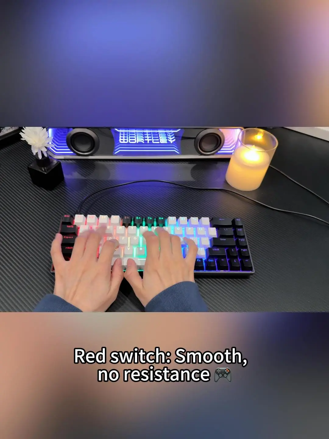 68-key PC keyboard, customizable gaming keyboard
