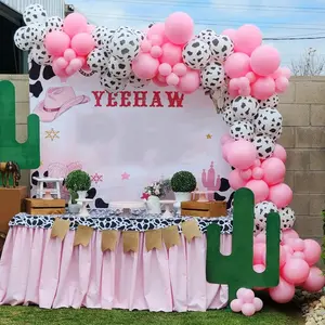 Cow Themed Balloon Arch Kit with Tools, 60/97/104pcs/set Latex Balloon Garland Kit, Balloon for Birthday Decoration, Farm Theme Event Decoration, Party Decoration Supplies