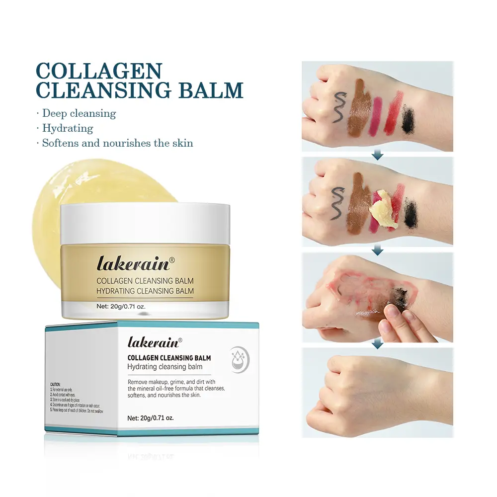 Milky Hydrating Cleansing Balm Pack, Collagen Makeup Remover, Gentle Daily Face Moisturizer for Radiant Smooth Skin