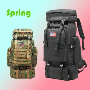 Springtok Bug Bag,Preppy Bags,80L Bugout Bags,Big Bags,Spend Night Bag,Travel Accessories,Biggie Bag,Travel Essentials,Carrybag,Infinity Bag,Camo Waterproof Survival Equipment for Camping,Hiking,Men's gift,Fashion Bag,Outdoor Backpack with Two Straps