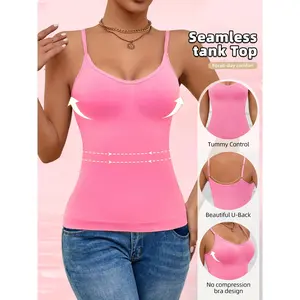 [Tummy Control Camisole] Women's Comfortable Tummy Control Tank Top, Sleeveless Waist-Cinching Sports Camisole