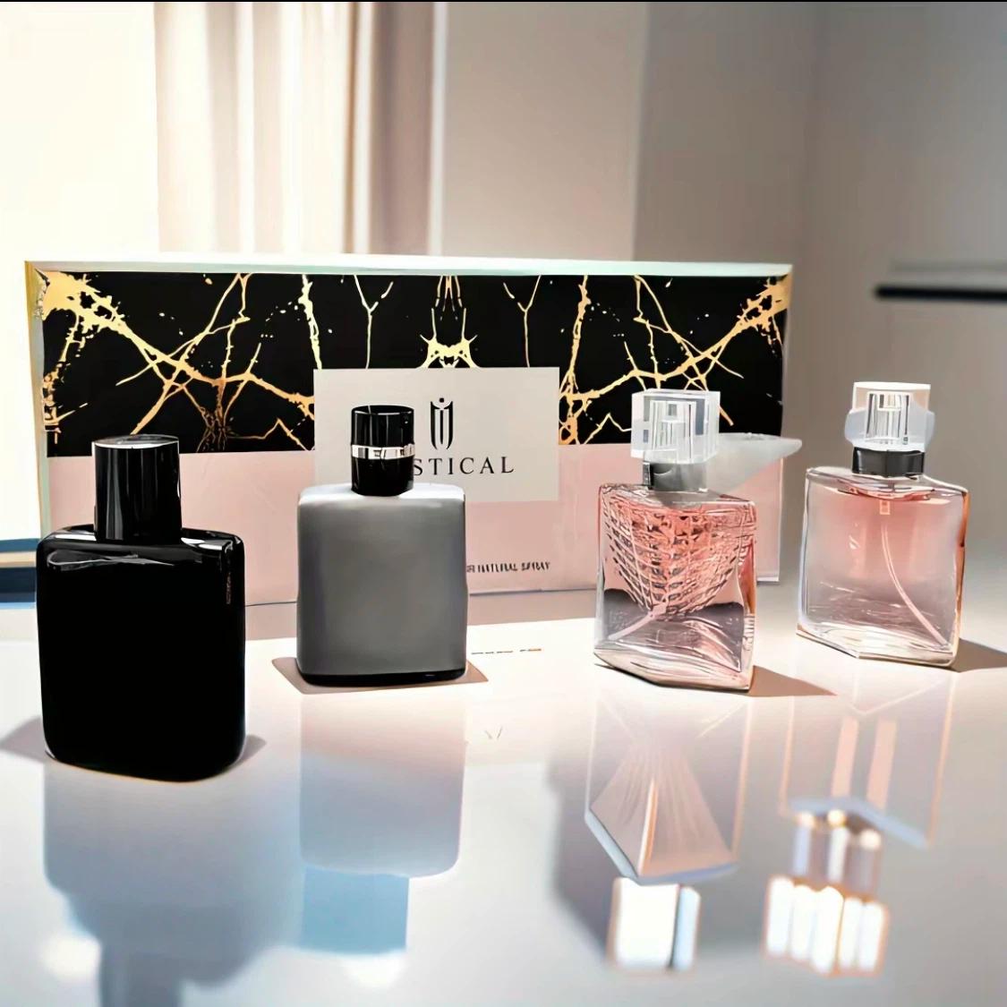 Women's Mini Perfume Gift Set - 30ml*4 - Natural Floral & Fruity - 4 Unique Fragrances - let you release the unique charm of women - fragrance does not repeat every day - pheromone perfume - ok perfume