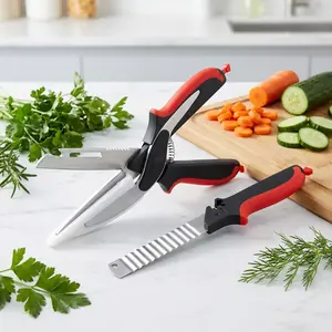 6-in-1 Kitchen Scissors & Cutting Board Combo (Upgraded Gen 2) – All-in-One Food Cutter for Meat, Vegetables, Cheese & Fruit | Sharp Stainless Steel, Easy to Use