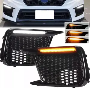 Daytime Running Light DRL for Subaru WRX/WRX STI 2018 2019 2020 2021, LED Switchback Dynamic White DRL Amber Turn Signal Light, Fog Light Assembly