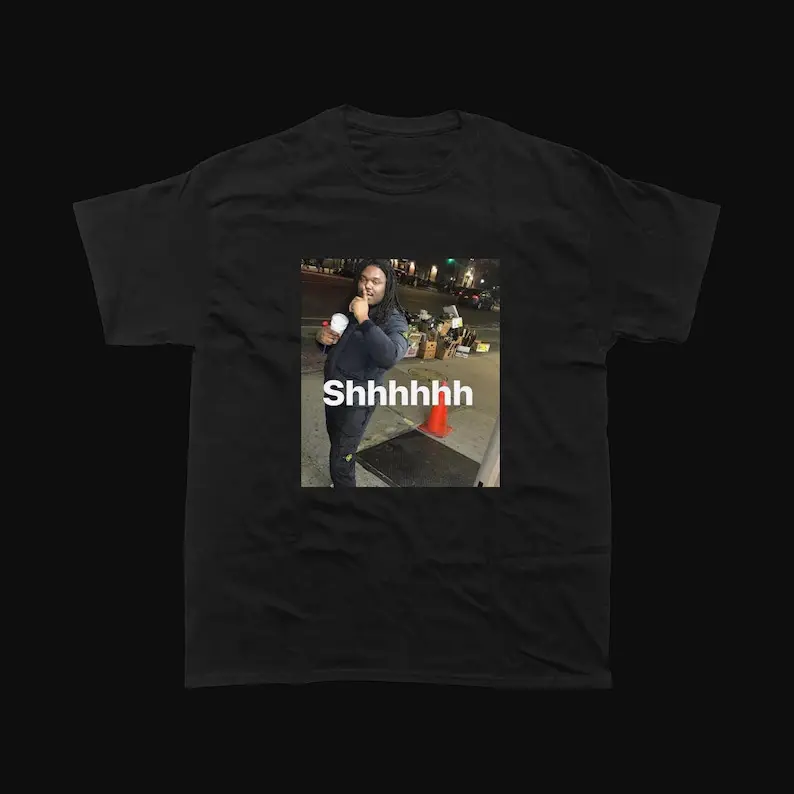 LUCKI "Shhhhhh" Graphic T-Shirt, Lucki Merch, Meme Shirt, Rapper Shirt, Adult funny T-shirt, Gift for Woman and Man