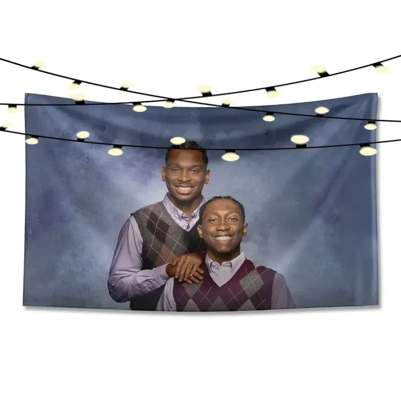 Shai & Jdub Stepbrothers Colorful Tapestry, Lightweight Blush Pink Wall Decor, Len-Cotton Blend Whimsical Summer Home Accessories