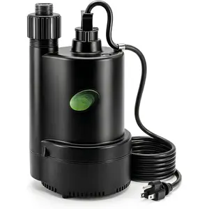 1/3  Submersible Sump Pump 2400 GPH Portable Utility Water Pump Thermoplastic Drain Pump with 10ft Power Cord  Water Removal for Basement Pool Garden Pond and Flood Cleanup