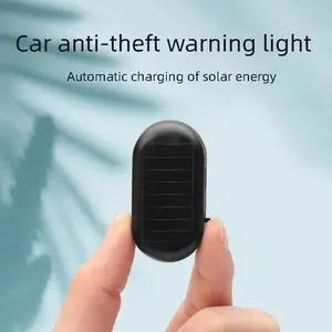 Solar Powered Car Fake Security Light |   LED Flashing Dummy Alarm Anti-Theft Warning Lamp for Vehicle