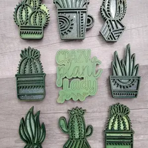 Crazy plant lady magnets, succulent magnets, plant magnets, Fridge decor