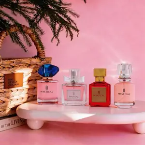 Mystical Bloom - 4-in-1 Women's Perfume Set (EDP-30ML x 4)- Rouge Saffron (Oriental Woody)-Blue Citrus (Fresh Floral)=Pink Rose (Fruity Floral) -Green Vetiver (Earthy Floral) -Long Lasting Fragrance - Perfume For Women-for Daily Wear & Gifting