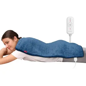 Heating Pad for Back Pain Relief - FSA HSA Eligible Extra Large Heating Pad XXL, Birthday Gifts for Women Men Mom Wife, 17''x 33'' King Size Electric Heating Pad for Period Cramps (Blue)