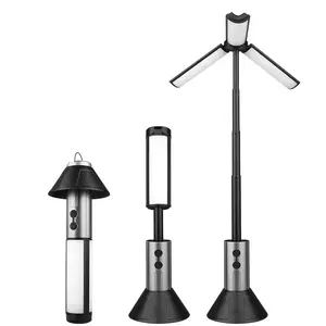 Telescopic Camping Lights Rechargeable  Led Multifunction Magnetic Lanterns Job Site Lighting Cordless Dimmable Camping Tent Lamp Portable Power Supply 6000LM IPX5 Waterproof work detachable tripod emergency flashlight