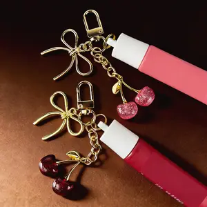 Cherry Keychain Cap for Summer Fridays 0.5 Oz Lip Balm keychain Cute Bag Charm, Lip Gloss Keychain, Mother's Day Gifts for Mom, Gift for Her（No Lip Balm）