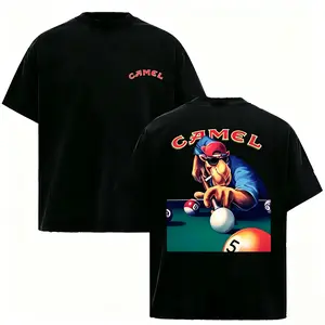 Camel Joe Pool Playing Graphic Tee Cotton TShirt Short Sleeve Casual Streetwear Billiards Shirt Summer Fashion Top  Crew Neck Unisex Tee Vintage everyday blue T-Shirt boys merch