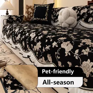 Anti-Cat Scratch Sofa Cushion Cover, Reusable Non-Slip Modern Fabric Seat Pad, Washable, Suitable for All Seasons, 1 Person to 4 Person Seating, Sofa Couch Covers